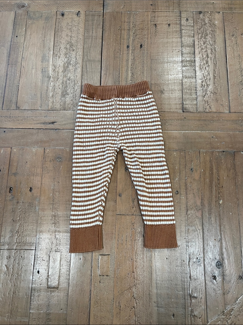 Fin & Vince brown striped knit pants 12-18 months